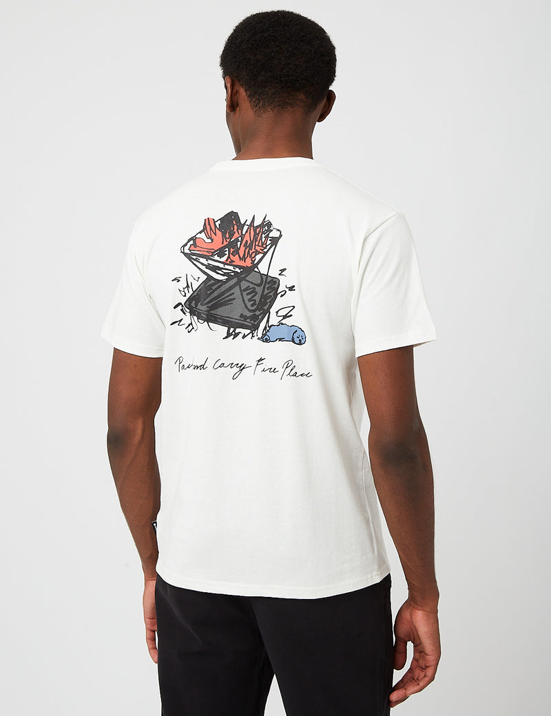 Snow Peak Pack & Carry Fireplace T-Shirt - White