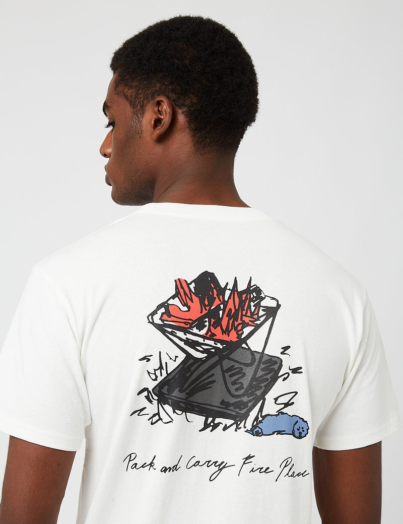 Snow Peak Pack & Carry Fireplace T-Shirt - White