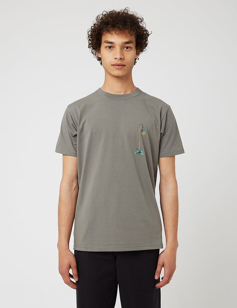 Snow Peak Pile Driver T-Shirt - Grey/Khaki