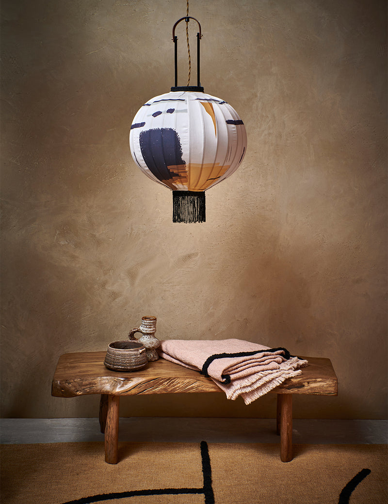 HKliving Soft Woven Throw - Nude