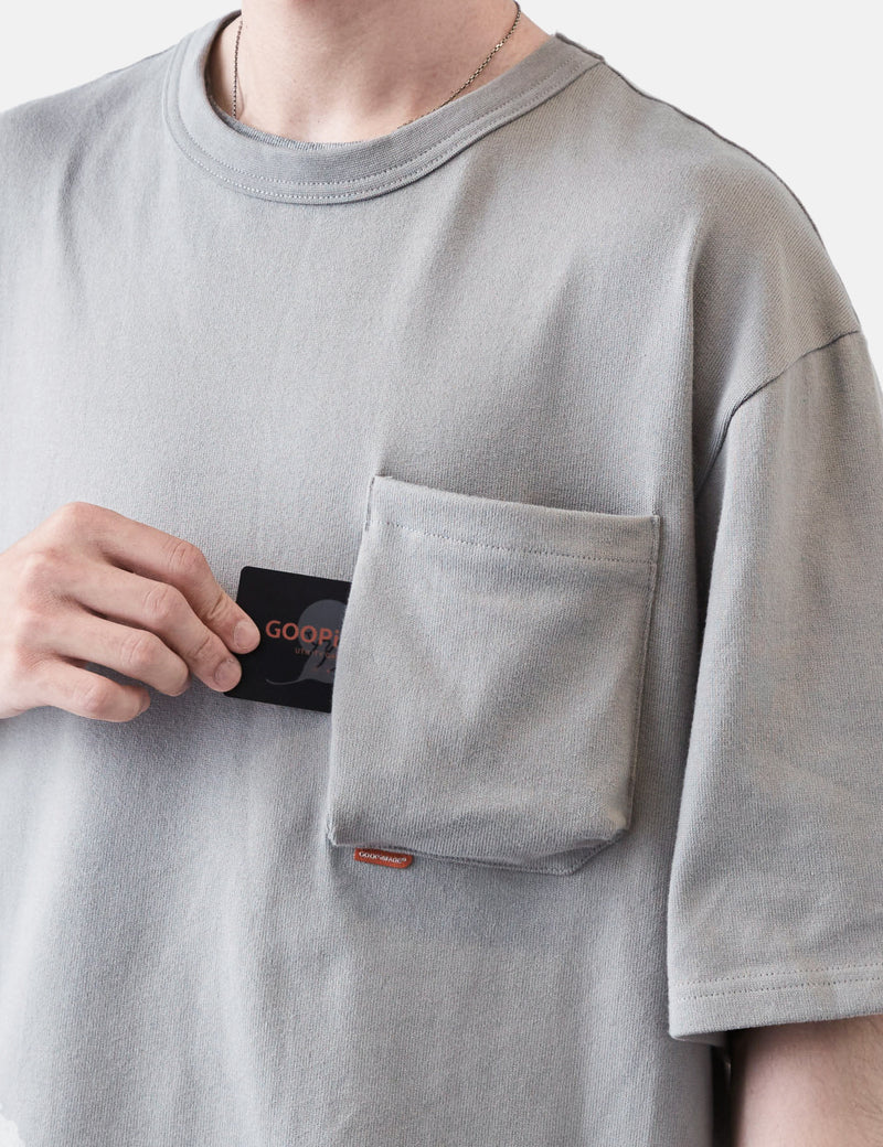 GOOPiMADE “TYPE-X” 3D Pocket T-Shirt - Light Grey