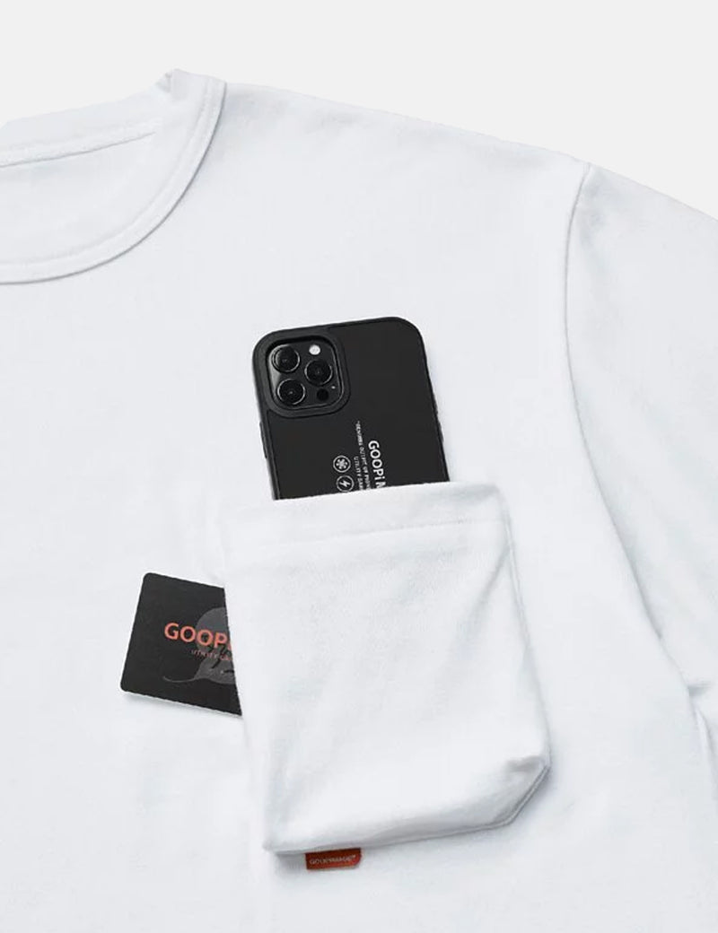 GOOPiMADE “TYPE-X” 3D Pocket T-Shirt - White