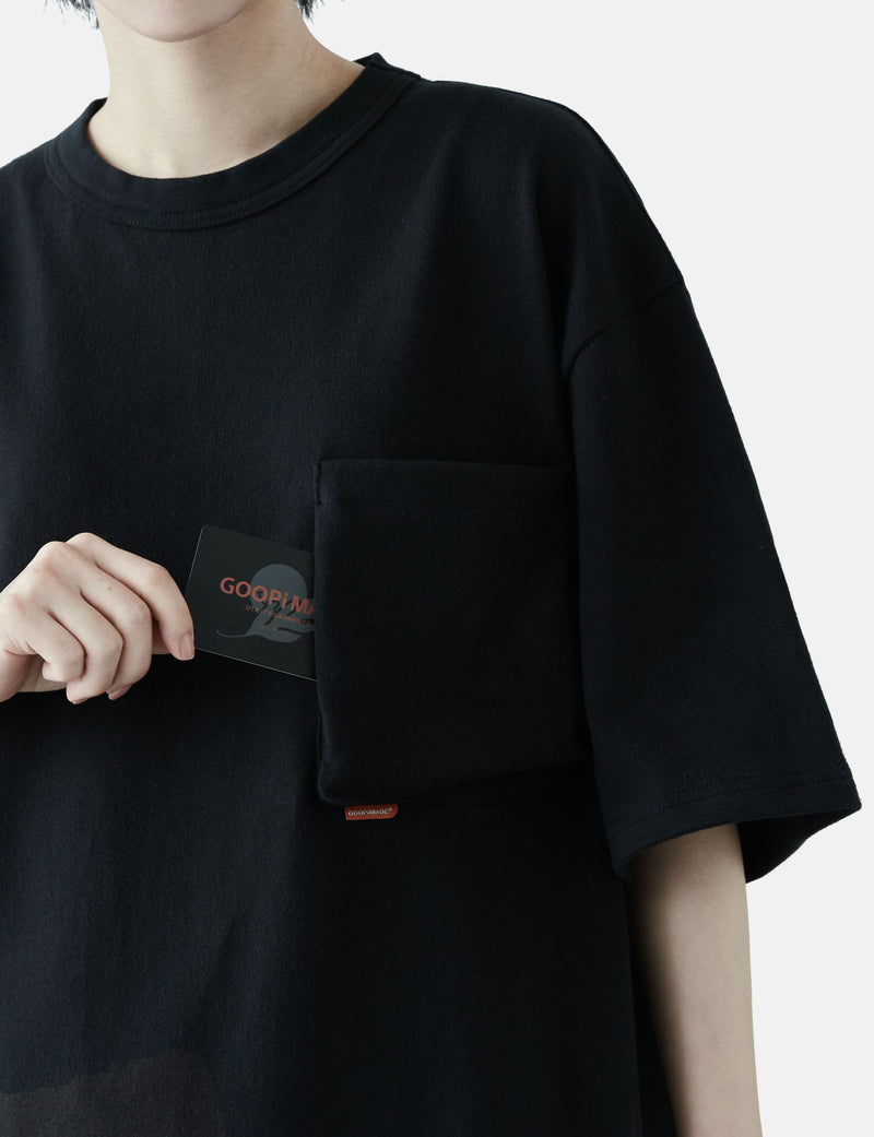 GOOPiMADE „TYPE-X“ 3D Pocket T-Shirt – Schwarz