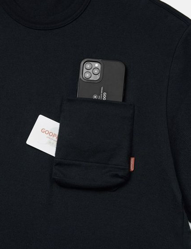 GOOPiMADE「TYPE-X」3DポケットTシャツ-ブラック