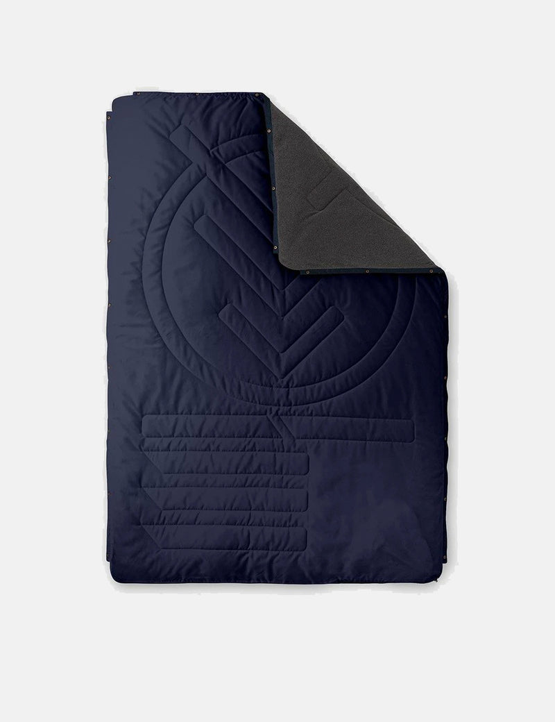 Voited Fleece Pillow Blanket - Dark Navy Blue