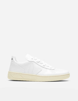 Womens Veja V-10 Leather Trainers - Extra White