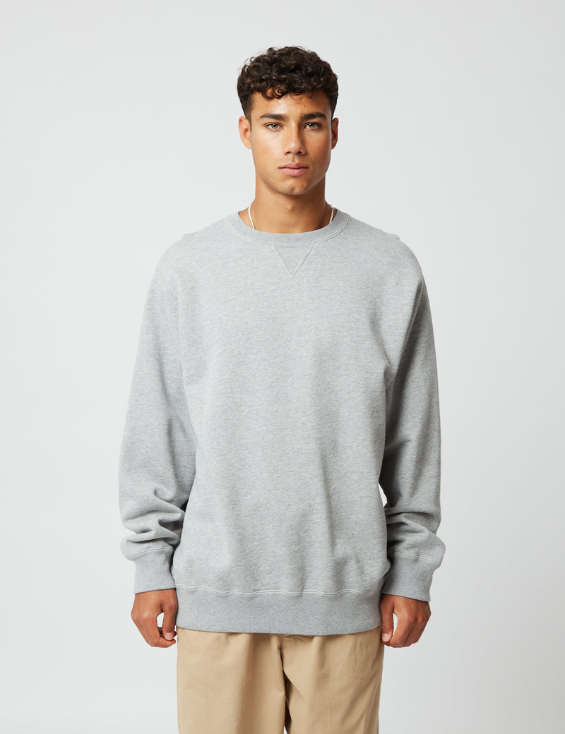 Bhode Crew Sweat (Organic/Canada Origin, 16oz) - Archive Grey