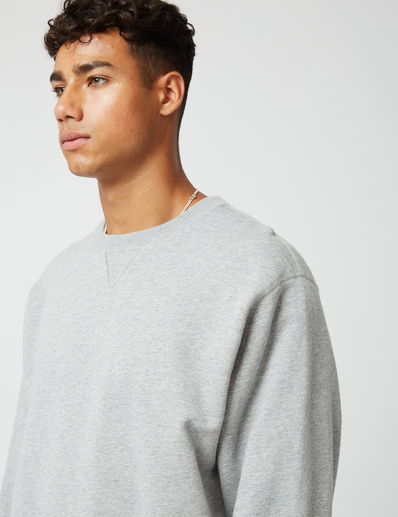 Bhode Crew Sweat (Organic/Canada Origin, 16oz) - Archive Grey