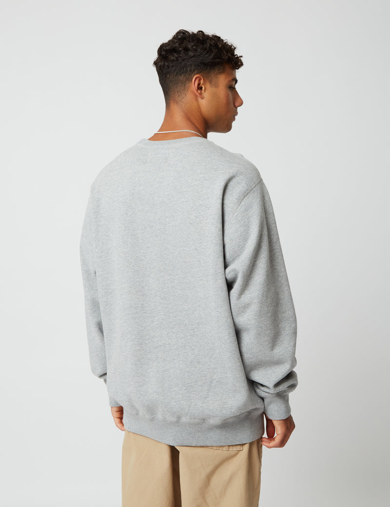Bhode Crew Sweat (Organic/Canada Origin, 16oz) - Archive Grey
