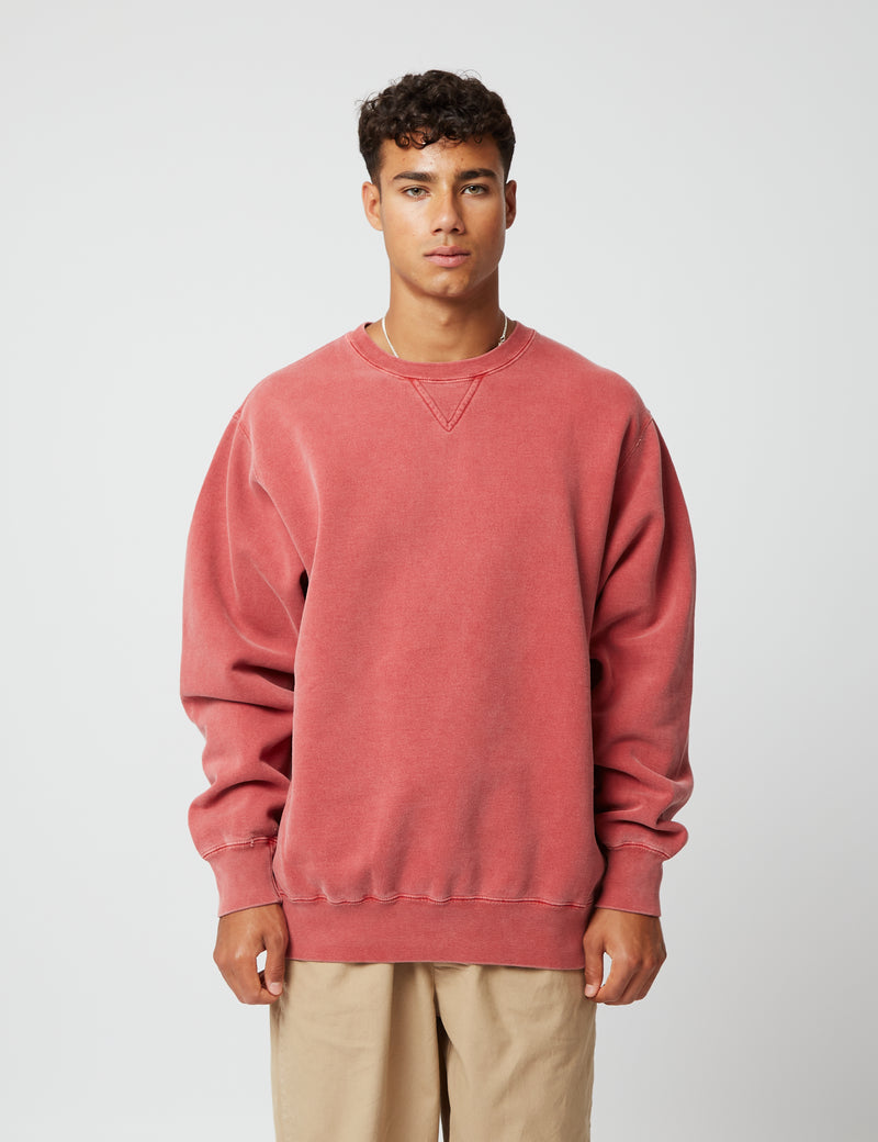 Bhode Pigment Dyed Crew Sweat (Organic/Canada Origin, 16oz) - Sahara Nights