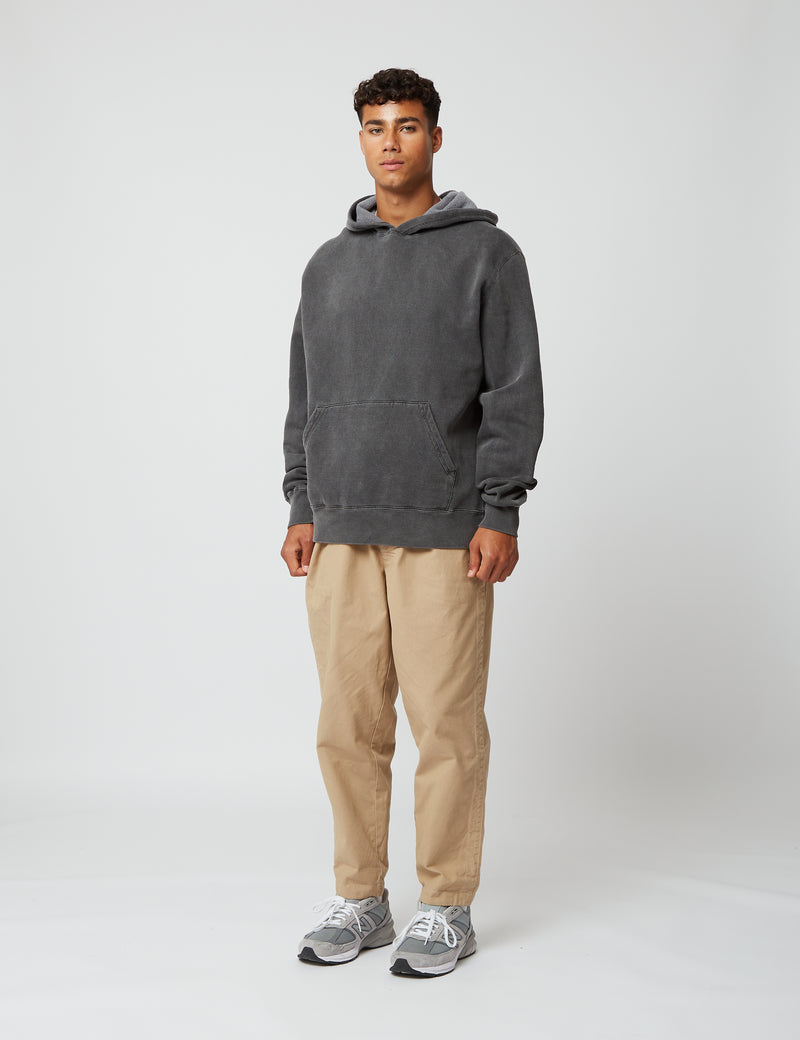 Bhode Pigment Dyed Hoodie (Organic/Canada Origin, 16oz) - Dusty Black