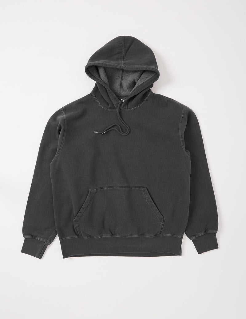 Bhode Pigment Dyed Hoodie (Organic/Canada Origin, 16oz) - Dusty Black