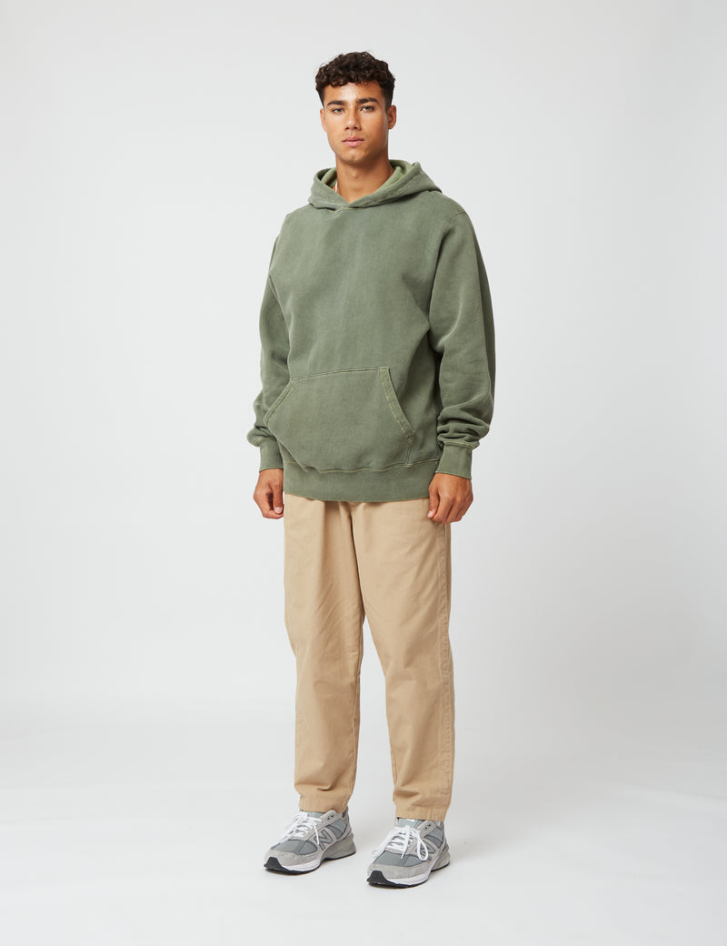 Bhode Pigment Dyed Hoodie (Organic/Canada Origin, 16oz) - Dusty Sage