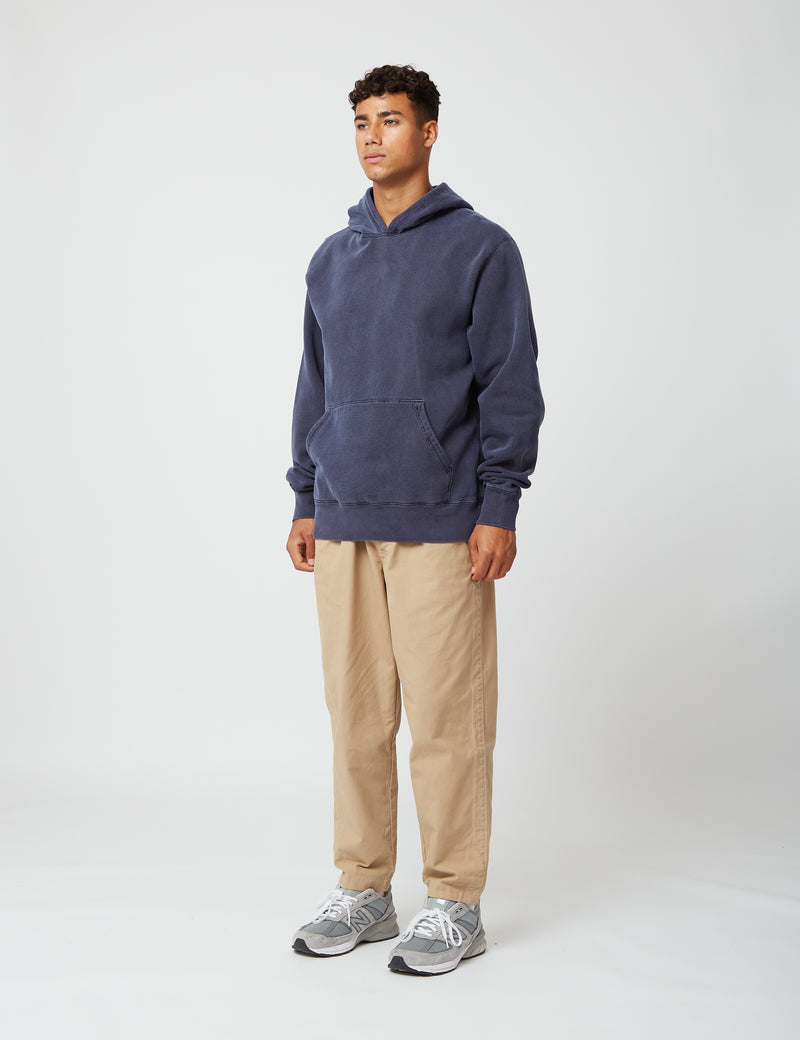 Bhode Pigment Dyed Hoodie (Organic/Canada Origin, 16oz) - Dusky Blue
