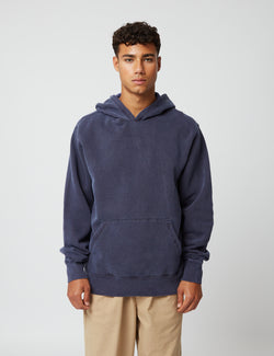 Bhode Pigment Dyed Hoodie (Organic/Canada Origin, 16oz) - Dusky Blue
