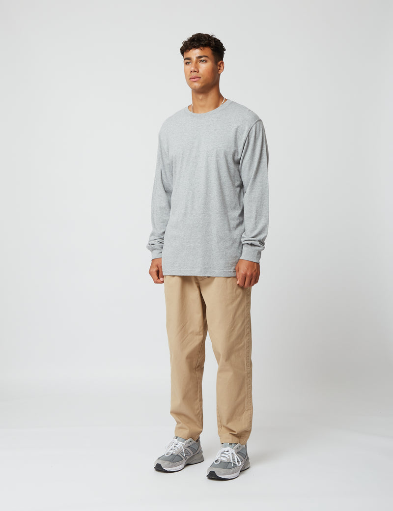 Bhode Long Sleeve T-Shirt (Organic/Canada Origin, 9oz) - Archive Grey