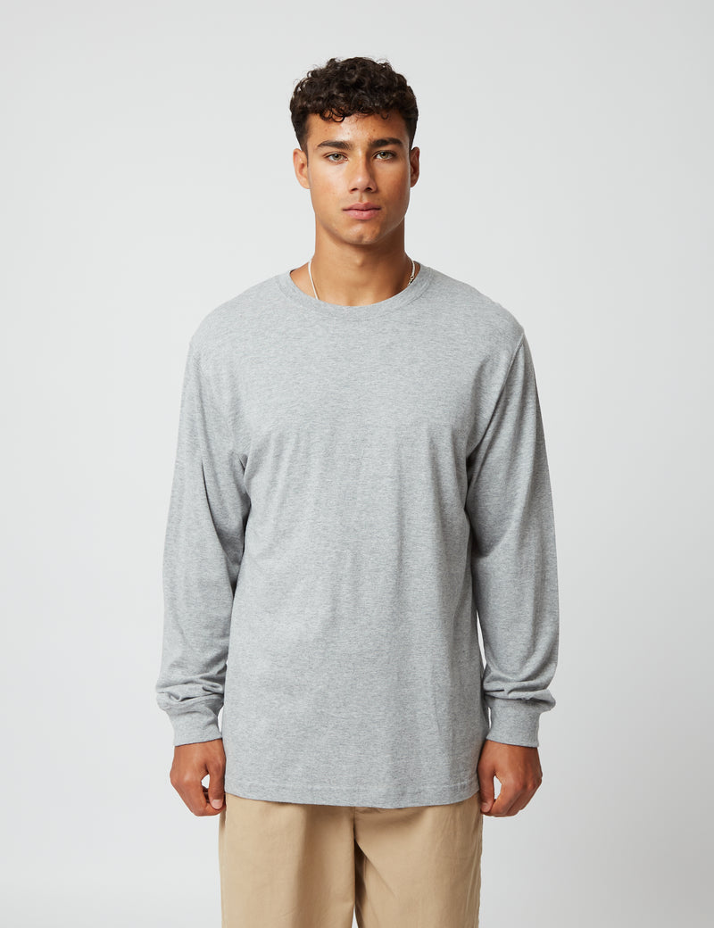 Bhode Long Sleeve T-Shirt (Organic/Canada Origin, 9oz) - Archive Grey