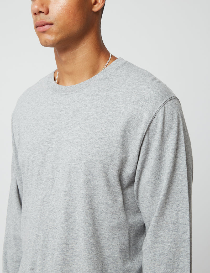 Bhode Long Sleeve T-Shirt (Organic/Canada Origin, 9oz) - Archive Grey