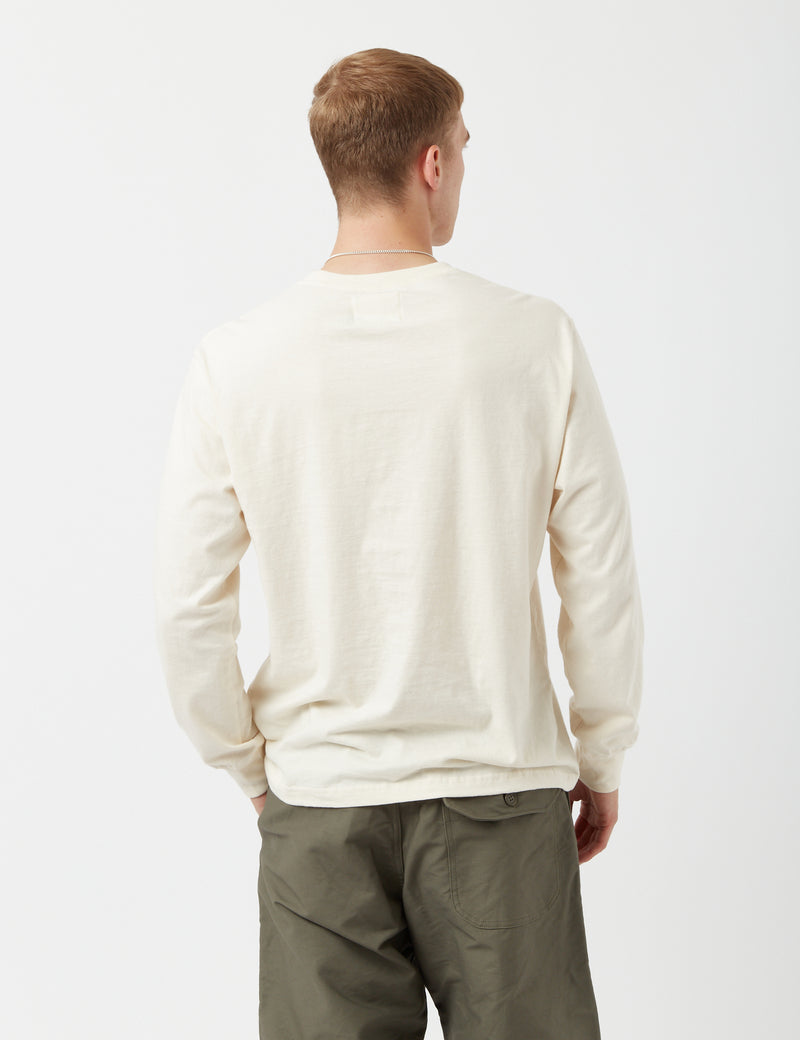 Bhode Long Sleeve T-Shirt (Organic/Canada Origin, 9oz) - Ecru