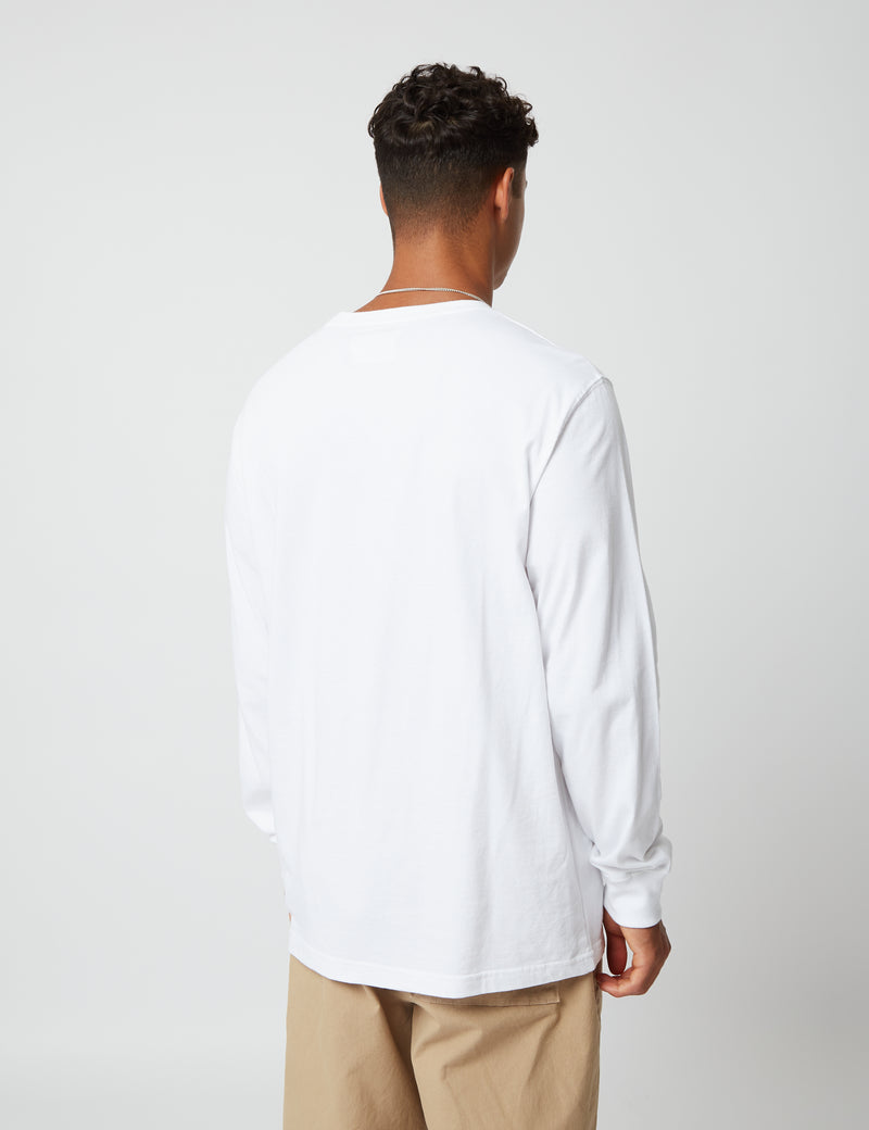 Bhode Long Sleeve T-Shirt (Organic/Canada Origin, 9oz) - White