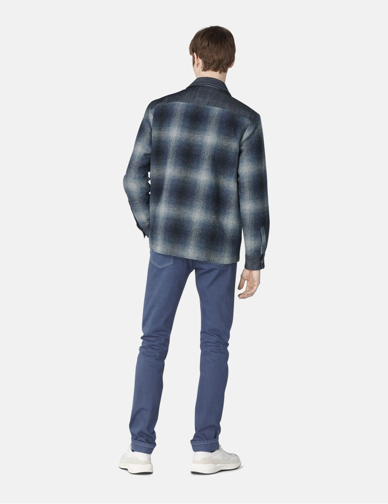 A.P.C. Mark Plaid Jacket (Wool) - Steel Blue