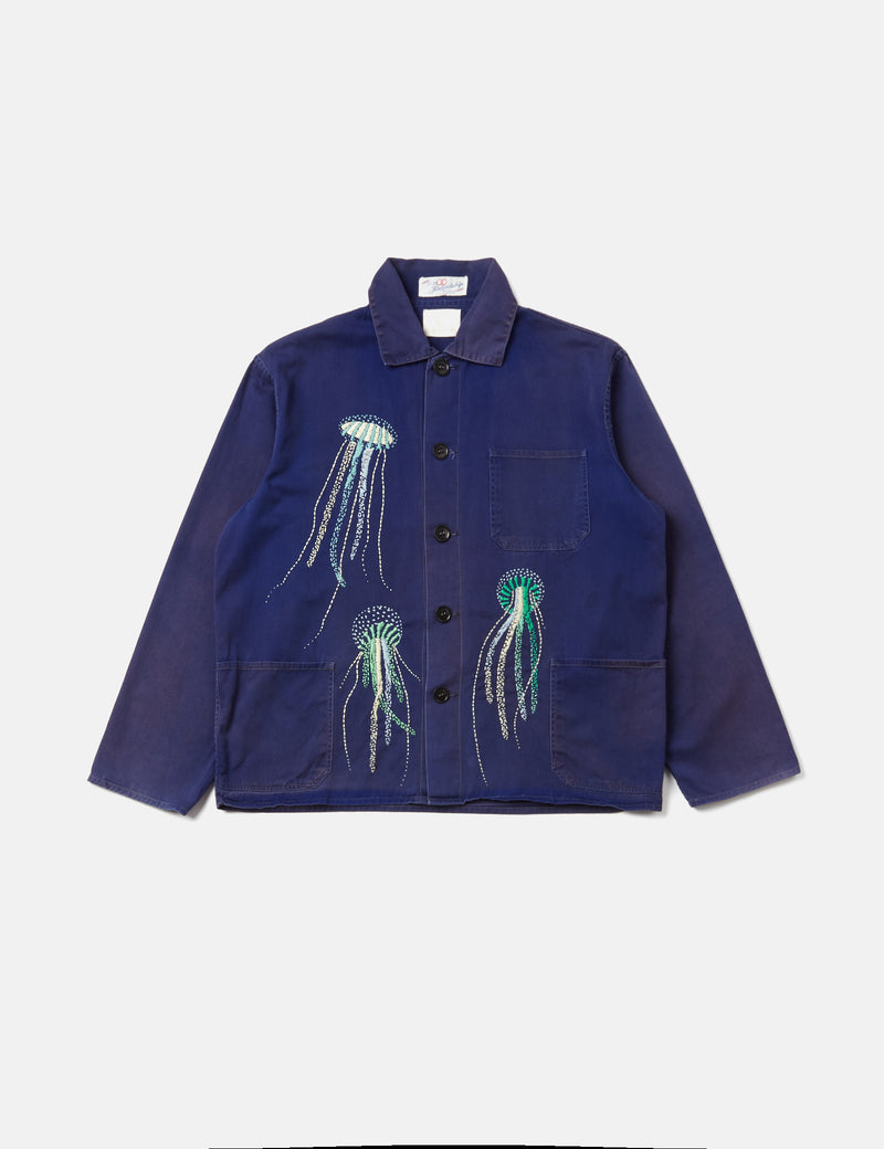 The Wolves Vintage Hand Embroidered Workwear Jacket - The Medusa Jacket