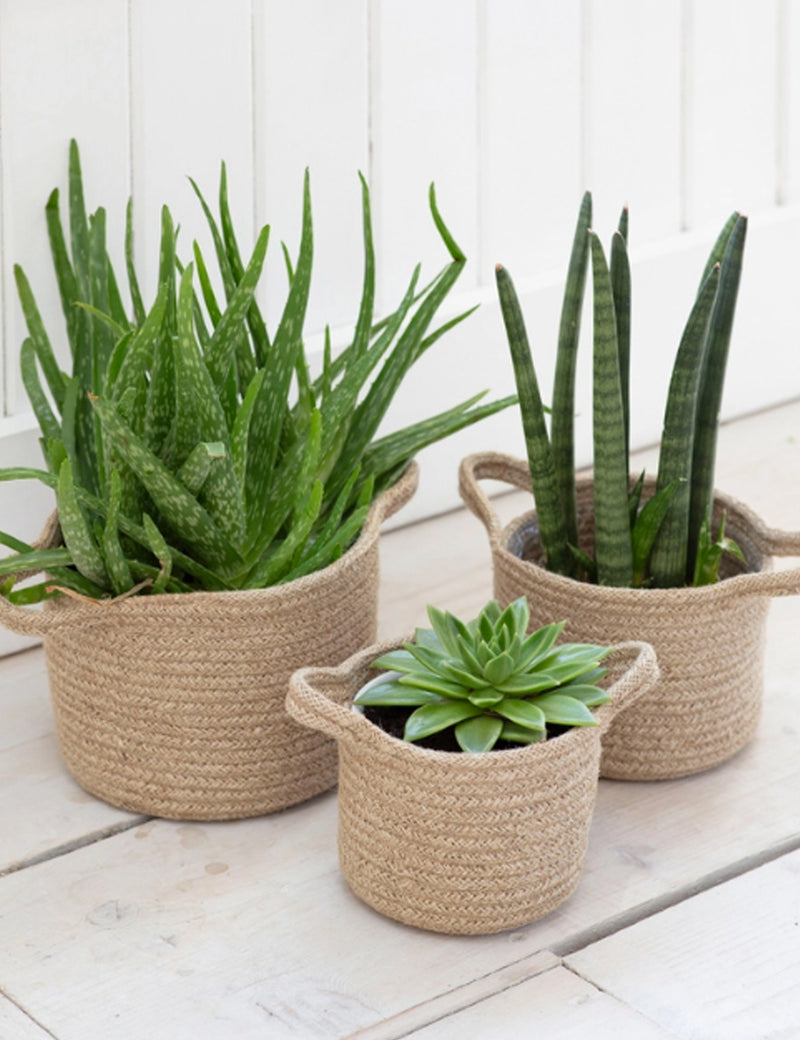 Garden Trading Woven Plant Pots (Set of 3) - Jute