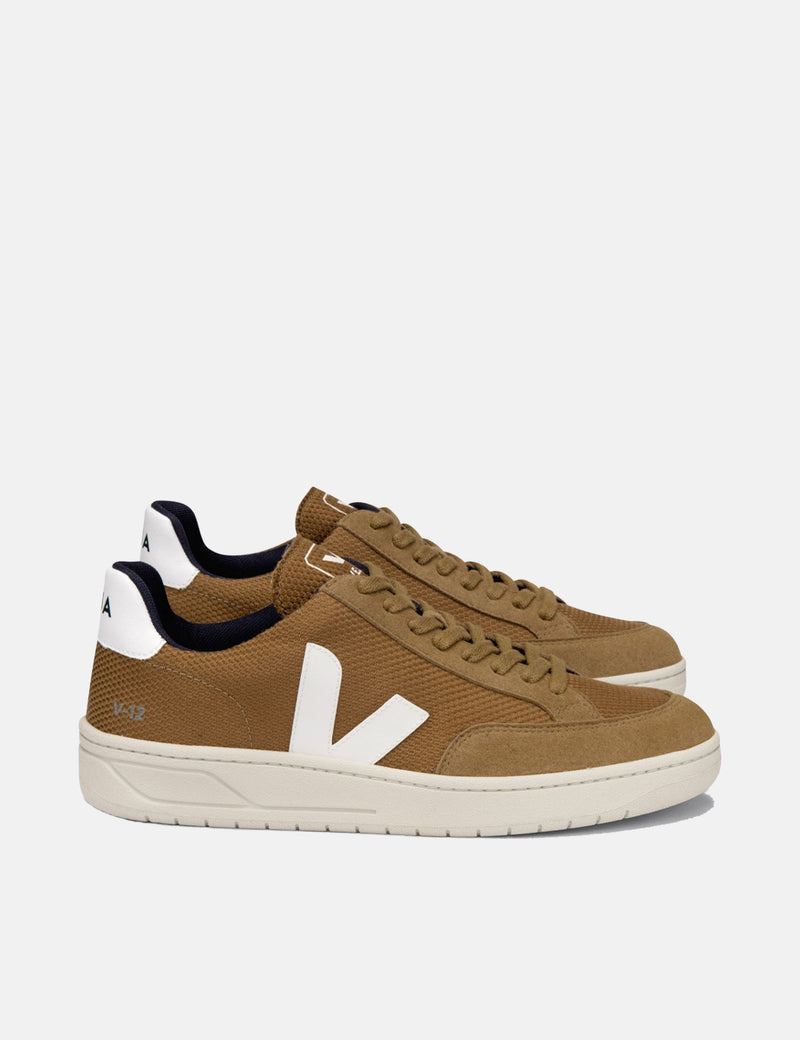 Women's Veja V-12 B-Mesh Trainers - Tent/White