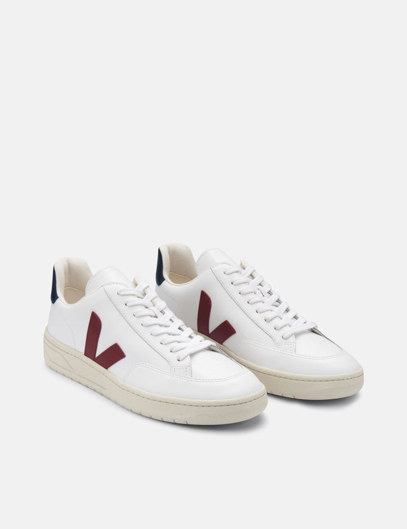 Veja V-12 B-Mesh Trainers - Extra White/Marsala/Nautico