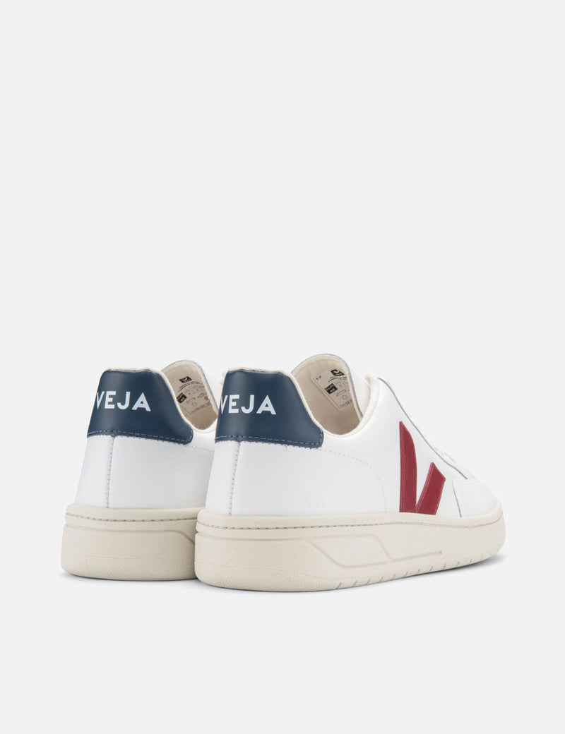 Veja V-12 B-Mesh Trainers - Extra White/Marsala/Nautico
