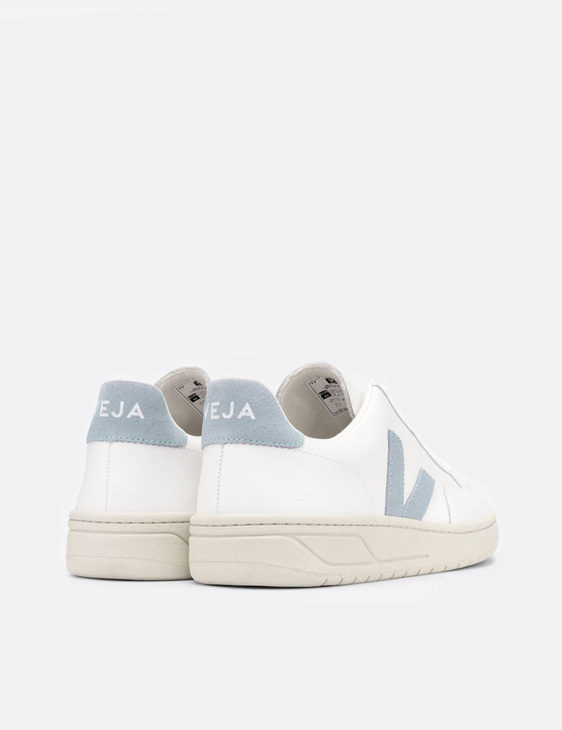 Women's Veja V-12 B-Mesh Trainers - Extra White/Steel