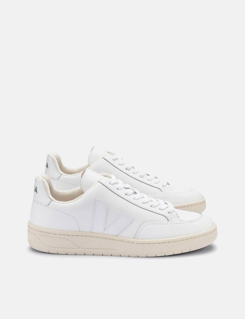 Veja V-12 Leather Trainers - Extra White