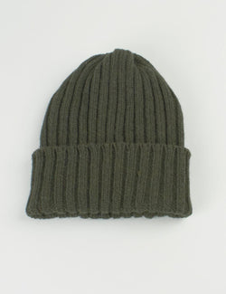 Highland 2000 Ribbed Beanie Hat - Olive Green