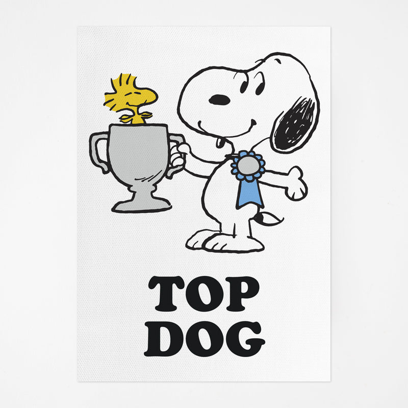 Peanuts Top Dog Tea Towel - White