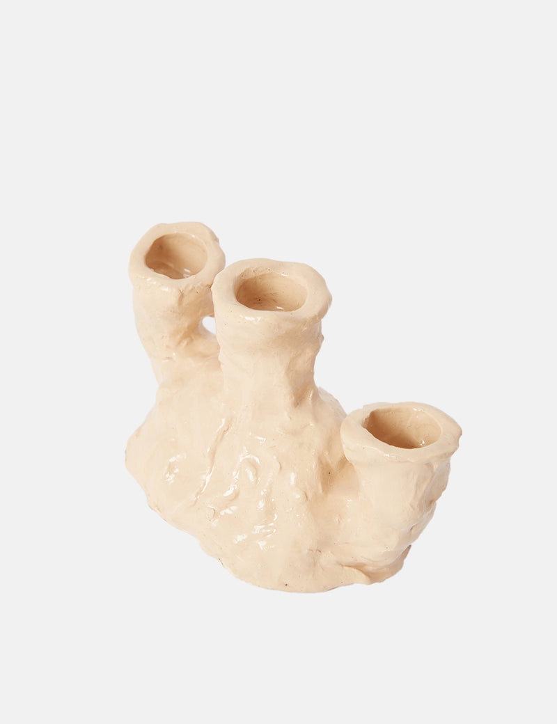 The Ceramic Room x Article Triple Candle Holder - Nude